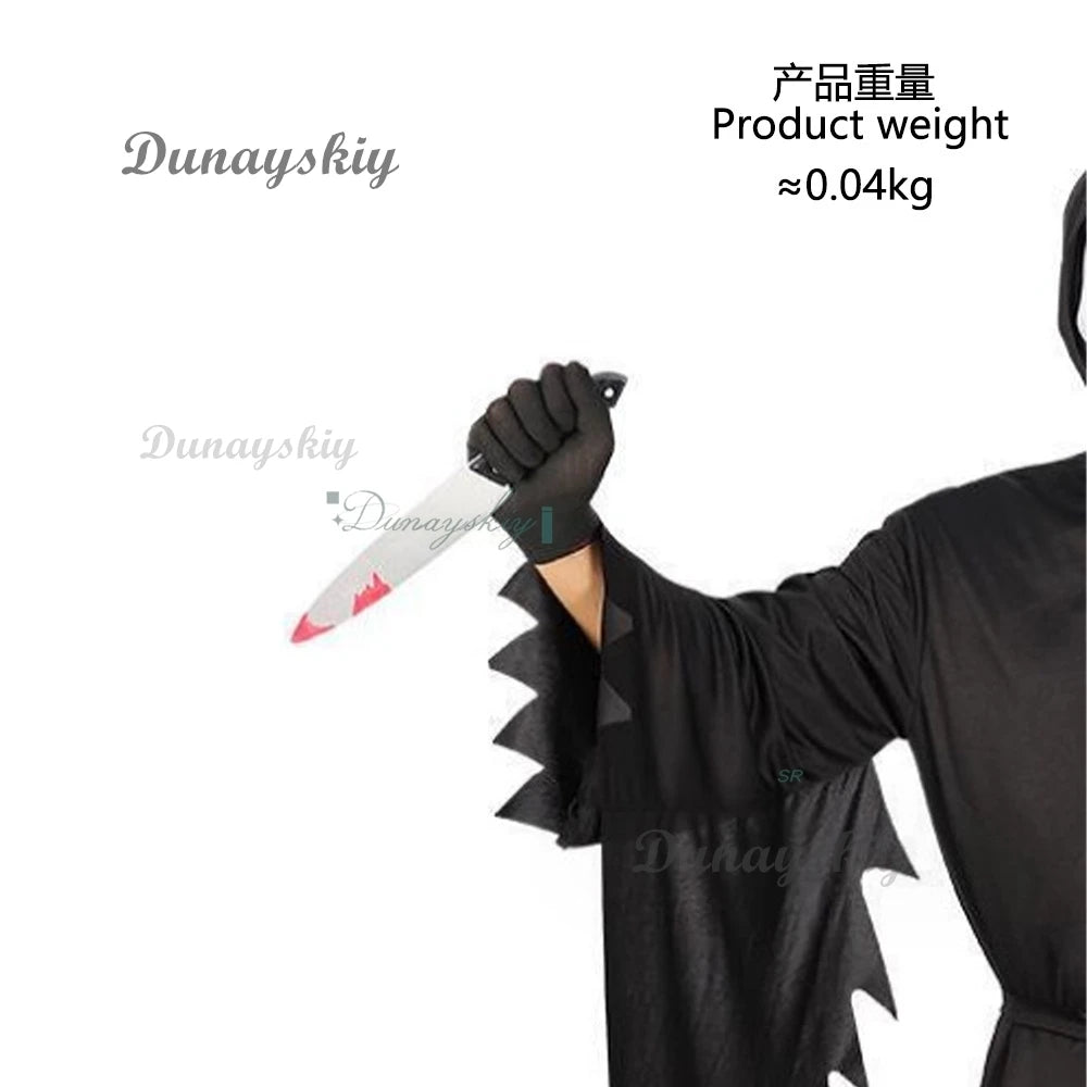Scream GhostFace Cosplay Costume Skull Mask Black Long Robe Halloween Horror Party Adult Kid Fancy Dress