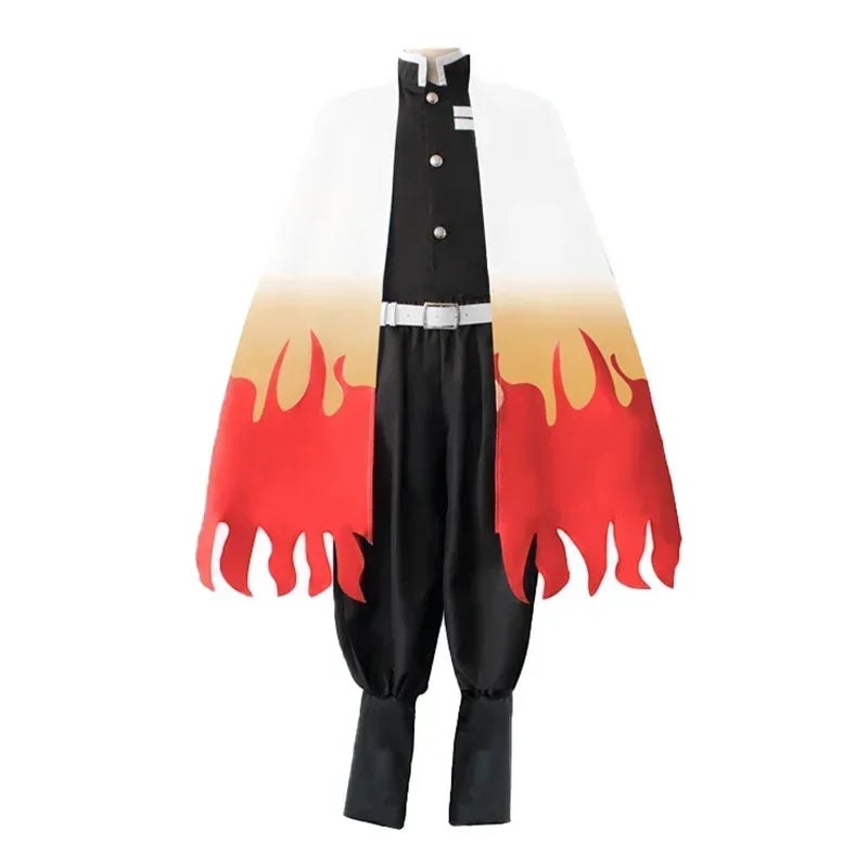 2025 Halloween Anime Rengoku Kyoujurou Cosplay Custume Kimono Wig Uniforms Adult Kids Party Halloween Gift Dress