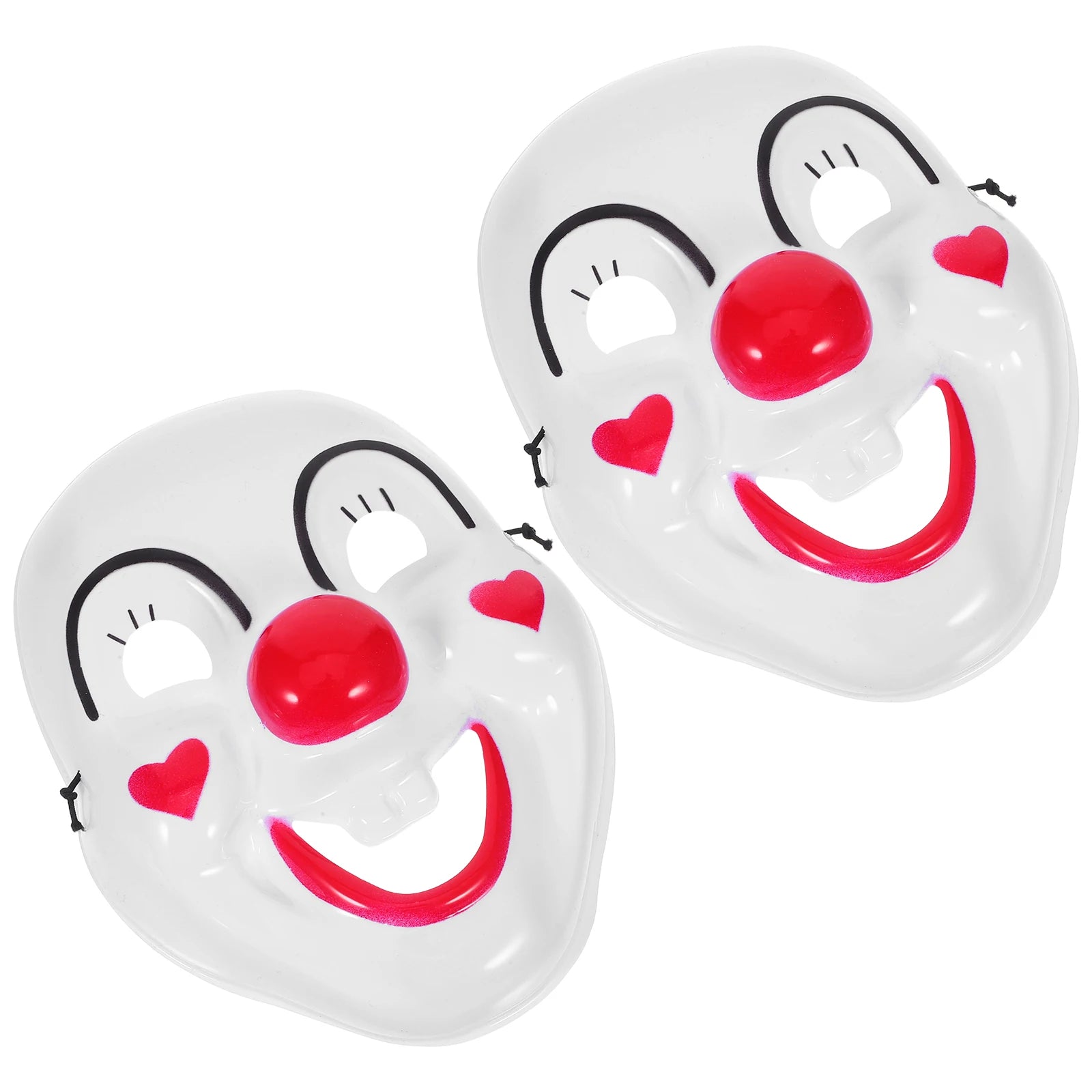 2pcs Clown Halloween Party Costume Prop Creepy Face For Cosplay Carnival Masquerade Scary Mask Adult Kids Reusable mask