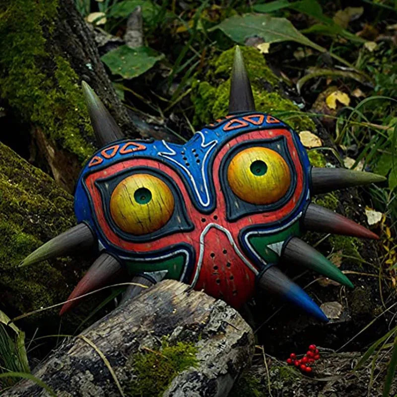 P-Jsmen The Legend of Zelda Majora Led Mask Game Cosplay Latex Face Cover for Adults Kids Halloween Cosplay Props