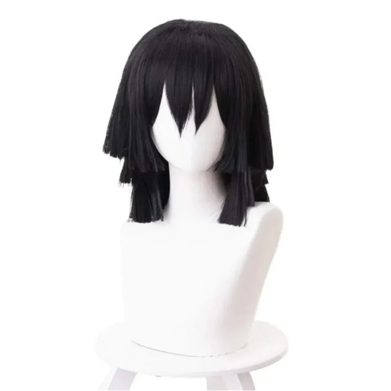 Anime Demon Slayer Kimetsu No Yaiba Iguro Obanai Haori Kimono Cosplay Costume Wig White Snake Props Halloween Costume Adult Kids