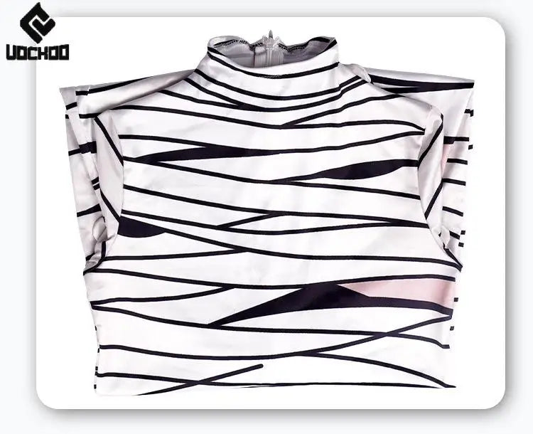 Halloween Mummy Jumpsuit Wounded Cosplay Costume Kid Adult Bodysuit Kid Adult Outfit Funny Zentai Day of The Dead Clothing