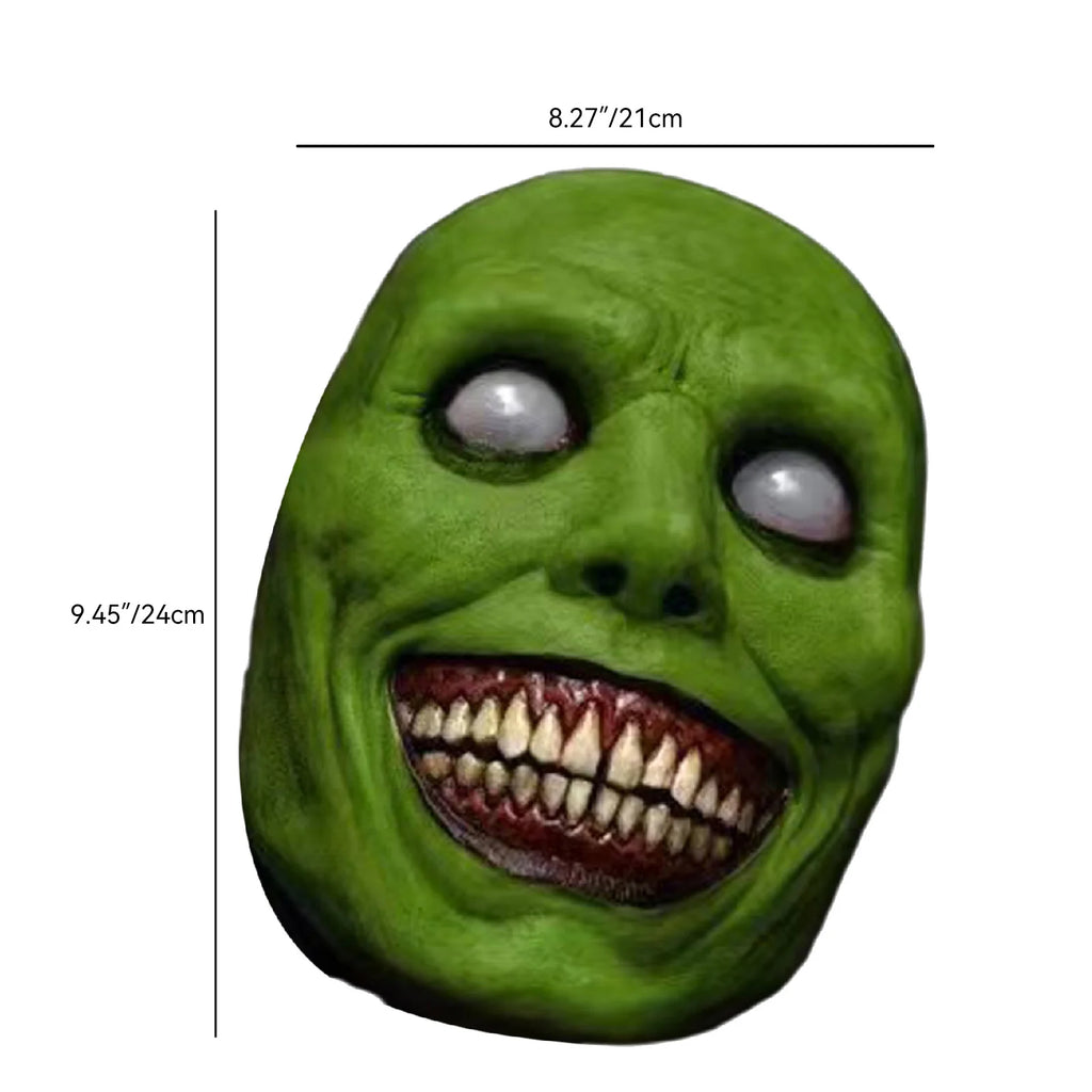 Horror Latex Mask Scary Smiles Demons Creepy Mask for Adult Kids Halloween Cosplay Costumes Carnival Party Props White Eye Masks