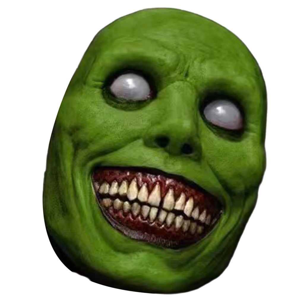 Horror Latex Mask Scary Smiles Demons Creepy Mask for Adult Kids Halloween Cosplay Costumes Carnival Party Props White Eye Masks